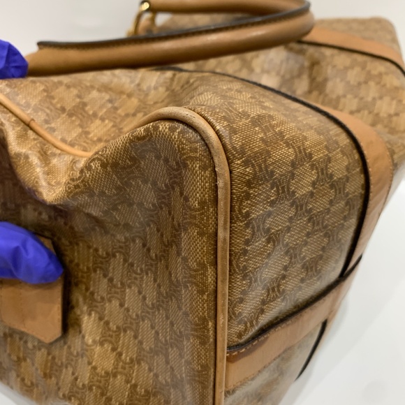 Celine Brown Macadam Boston Bag Sku#85272 (Gently used, Stains) - Picture 7 of 14